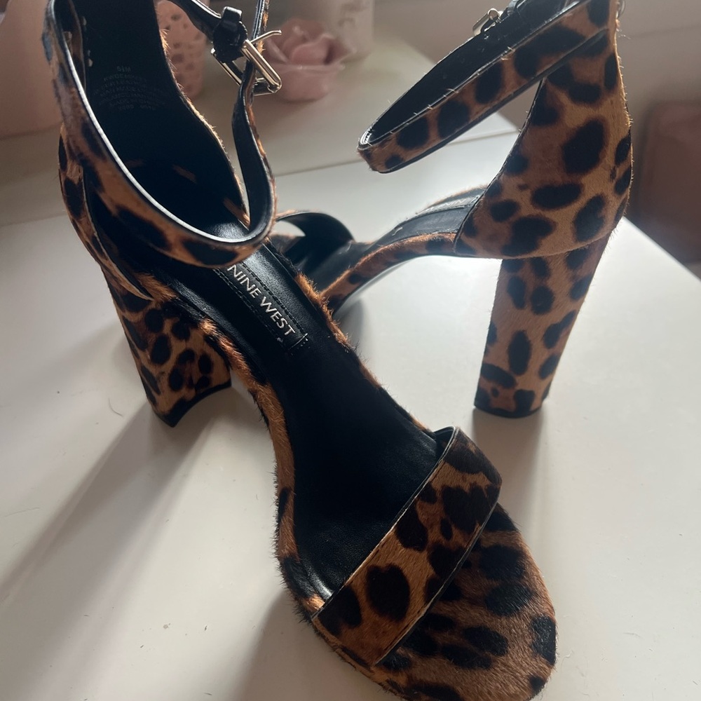 Nine West Animal Print Block Heels